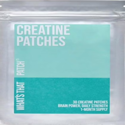 What's That Patch Creatine Patches, Brain Power and Daily Strength Support, 30 Patches, 1-Month Supply